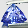 Violetish Blue Tanzanite 0.93Ct. Clean Trilliant 7 x 5.6 Mm Natural Gem Tanzania