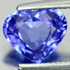 Violetish Blue Tanzanite 1.34 Ct. Heart Shape 7.6 x 6.4 x 4 Mm. Natural Gemstone
