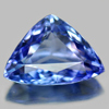 Certified Violetish Blue Tanzanite 1.55 Ct. Clean Trilliant Shape Natural Gem