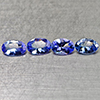 Natural Violet Blue Tanzanite 1.40 Ct. 4 Pcs Oval Shape 6 x 3.9 Mm Gemstones
