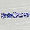 Natural Violet Blue Tanzanite 0.94 Ct. 5 Pcs Round Shape 3.6 Mm Gemstones