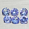 Natural Violet Blue Tanzanite 0.99 Ct. 6 Pcs Round Shape 3.6 Mm Gemstones