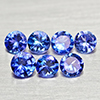 Natural Violet Blue Tanzanite 1.27 Ct. 7 Pcs Round Shape Gemstones From Tanzania