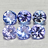 Natural Violet Blue Tanzanite 1.35 Ct. 6 Pcs Round Shape 3.7 Mm Gemstones