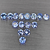 Natural Violetish Blue Tanzanite 1.08 Ct. 15 Pcs Round Diamond Cut 2.6 Mm Gemstone from Tanzania
