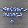 Natural Violetish Blue Tanzanite 1.30 Ct. 15 Pcs Round Diamond Cut 2.5 Mm Gemstone from Tanzania