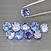 Natural Violetish Blue Tanzanite Gemstones 2.39 Ct. 10 Pcs. Round Shape 3.9 Mm.