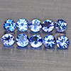 Natural Violetish Blue Tanzanite Gemstones 1.82 Ct. 10 Pcs. Round Shape 3.5 Mm. Natural Violetish Blue Tanzanite Gemstones 1.82 Ct. 10 Pcs. Round Shape 3.5 Mm.