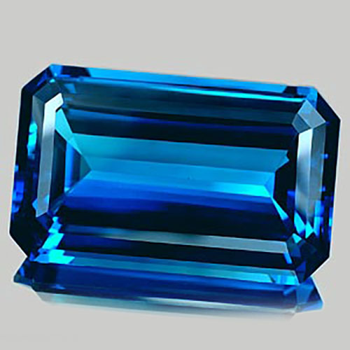 Certified London Blue Topaz 163.81 Ct. Clean Octagon 41.06 x 25.32 Mm. Natural