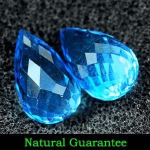 4.06 Ct. Matching Pair Natural Swiss Blue Topaz Gems