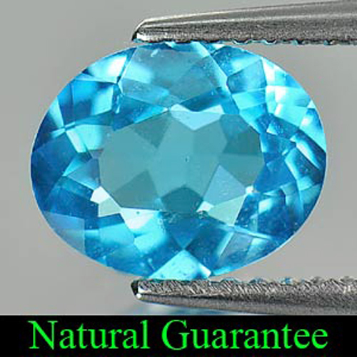 1.68 Ct. Oval Shape Natural Swiss Blue Topaz Gemstone From Brazil