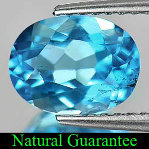 1.99 Ct. Natural Swiss Blue Topaz Gemstone Oval Shape From Brazil