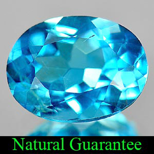 1.91 Ct. Oval Shape Natural Swiss Blue Topaz Gemstone From Brazil