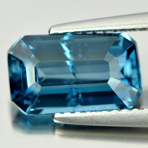 3.41 Ct. Charming Natural London Blue Topaz Octagon Shape Gemstone Brazil