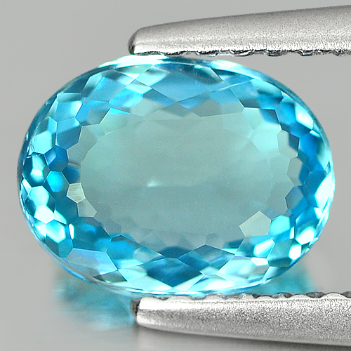 1.60 Ct. Charming Gemstone Natural Oval Shape Swiss Blue Topaz Brazil