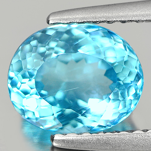 1.93 Ct. Charming Natural Oval Shape Swiss Blue Topaz Brazil Gemstone