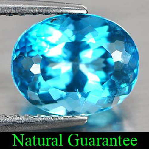 1.52 Ct. Natural Oval Shape Swiss Blue Topaz Brazil Gemstone