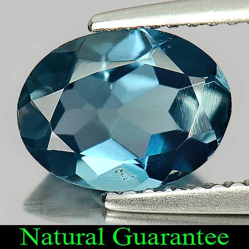 2.00 Ct. Good Color Gemstone Natural London Blue Topaz Oval Shape