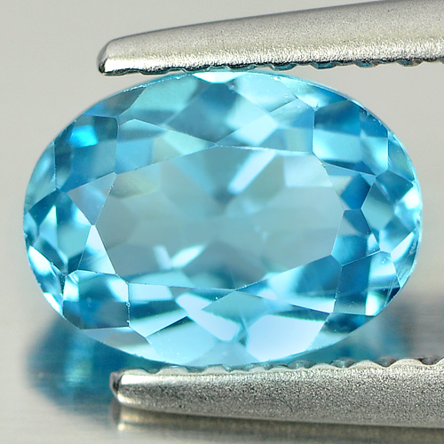 1.59 Ct. Oval Shape Natural Gemstone Swiss Blue Topaz