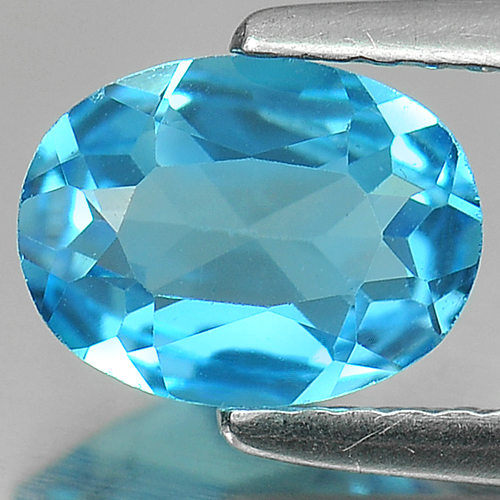 1.26 Ct. Oval Shape Natural Swiss Blue Topaz Gemstone