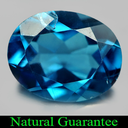 1.95 Ct. Good Oval Shape Natural Gemstone London Blue Topaz Brazil