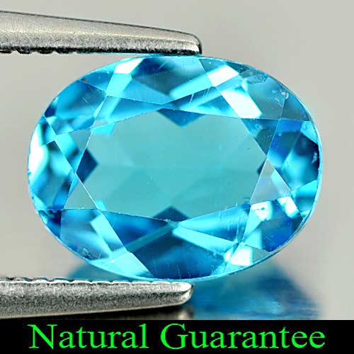 1.96 Ct. Attractive Oval Natural Gem Swiss Blue Topaz From Brazil