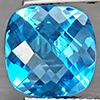 Natural Baby Blue Topaz 4.15 Ct. Cushion Checkerboard Cut 9.9 Mm Gemstone From Brazil