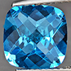 Natural Baby Blue Topaz 3.14 Ct. Cushion Checkerboard Cut 9 Mm Gemstone From Brazil