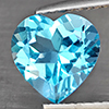 Natural Baby Blue Topaz Gemstones 3.03 Ct. Heart Shape 9.1 x 9 Mm.