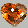 Imperial Topaz 77.16 Ct. Clean Heart Shape 23 x 27 Mm. Natural Gemstone Brazil