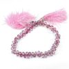 80.25 Ct. Briolette Shape Natural Gems Pink Topaz Beads Length 8 Inch. Brazil