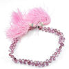 68.85 Ct. Briolette Shape Natural Pink Topaz Beads Length 8 Inch From Brazil