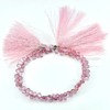 73.50 Ct. Briolette Shape Gemstones Natural Pink Topaz Beads Length 8 Inch