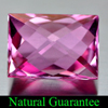 Pink Topaz 9.49 Ct. Baguette Shape Fancy Cut 13.9 x 10 Mm Natural Clean Gemstone