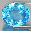 Swiss Blue Topaz 8.12 Ct. Oval Checkerboard 13 x 10.6 Mm. Natural Gem Brazil