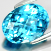 5.54 Ct. Oval Checkerboard Natural Swiss Blue Topaz