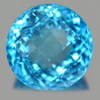 Swiss Blue Topaz 9.00 Ct. Round Checkerboard 11 x 4 Mm. Natural Gemstone Brazil