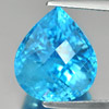 9.21 Ct. Pear Checkerboard Cut Natural Swiss Blue Topaz