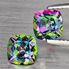 2.33 Ct. Clean Matching Pair Natural Mystic Green Topaz