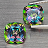 2.22 Ct. Clean Matching Pair Natural Mystic Green Topaz