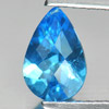 1.34 Ct. Pear Checkerboard Natural Swiss Blue Topaz Gem