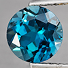 Natural London Blue Topaz 1.61 Ct. Round Shape 7.1 Mm Gemstone From Brazil