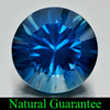 London Blue Topaz 7.38 Ct. VVS Round Concave Cut 12 Mm. Natural Gemstone Brazil
