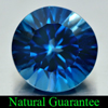 London Blue Topaz 4.11 Ct. VVS Round Concave Cut 10 Mm. Natural Gemstone Brazil