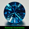 London Blue Topaz 4.69 Ct. VVS Round Concave Cut 10.3 Mm Natural Gemstone Brazil