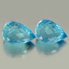 2.22 Ct. Pair Natural Gemstones Blue Topaz Briolette Shape 2.22 Ct. Pair Natural Gemstones Blue Topaz Briolette Shape