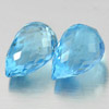1.90 Ct. 2 Pcs. Natural Gemstones Blue Topaz Briolette Shape From Brazil 1.90 Ct. 2 Pcs. Natural Gemstones Blue Topaz Briolette Shape From Brazil