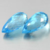 1.70 Ct. 2 Pcs. Good Briolette Natural Blue Topaz Gemstones 1.70 Ct. 2 Pcs. Good Briolette Natural Blue Topaz Gemstones