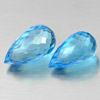 2.84 Ct. Pair Briolette Natural Gemstones Blue Topaz From Brazil 2.84 Ct. Pair Briolette Natural Gemstones Blue Topaz From Brazil