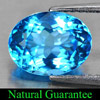 3.18 Ct. Natural Oval Shape Swiss Blue Topaz Brazil Gemstone